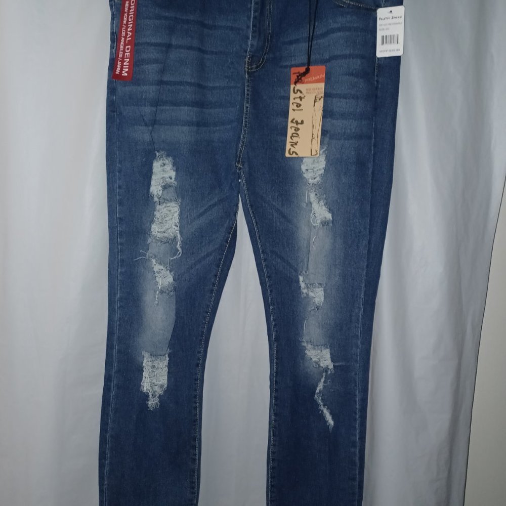 PASTEL HIGHRISE DISTRESSED JEANS